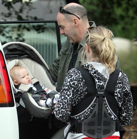 Ashley Jensen with her son & late husband Terence