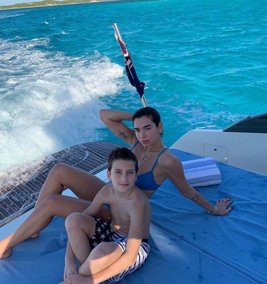 Gjin Lipa enjoying vacation with his sister Dua