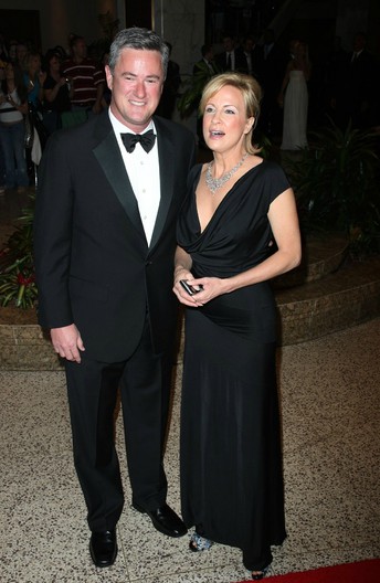 Susan Waren with her ex-husband Joe attending a party