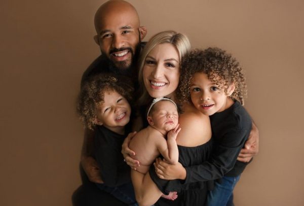 Destiny Bartels with her husband Demetrious & their 3 kids
