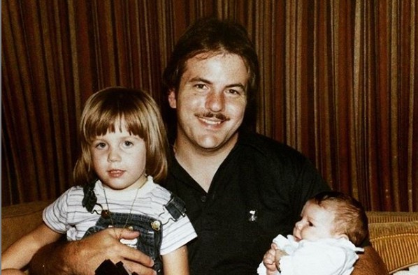 Ellen Hamilton Latzen childhood photo with her father and sibling