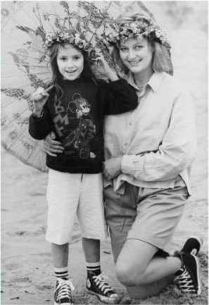 Honey Hollman with her mother in childhood picture