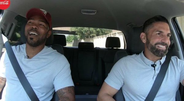 Howie Kendrick travelling in car with his friend