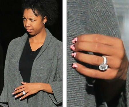 Sharina Hudson spotted with engagement ring