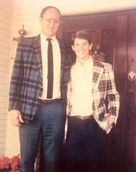 Danny Kanell's teenage picture with his father