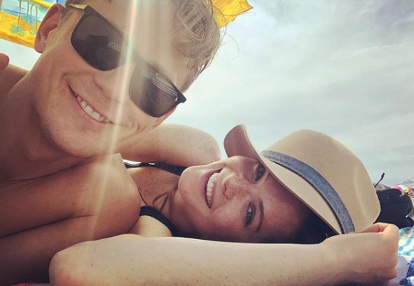 Meghann Fahy clicking selfie with Billy Magnussen