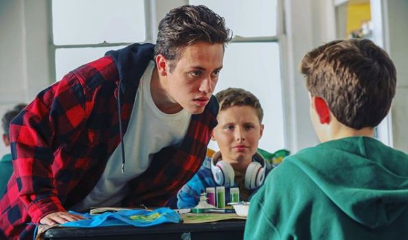 Ethan Cutkosky doing acting in the movie