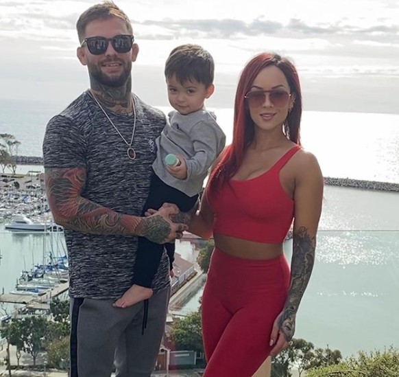 Danny Pimsanguan with her husband Cody and their son