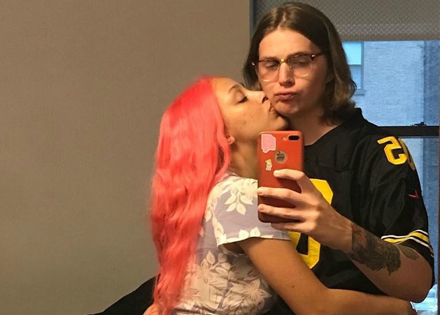 Doja Cat kissing her former boyfriend Johnny Utah