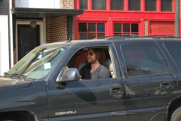 Jared Padalecki driving his car