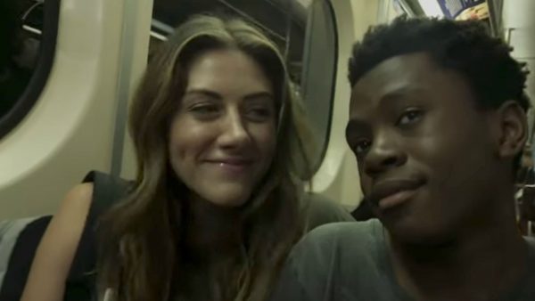 Thamela Mpumlwana clicking selfie with her co-star