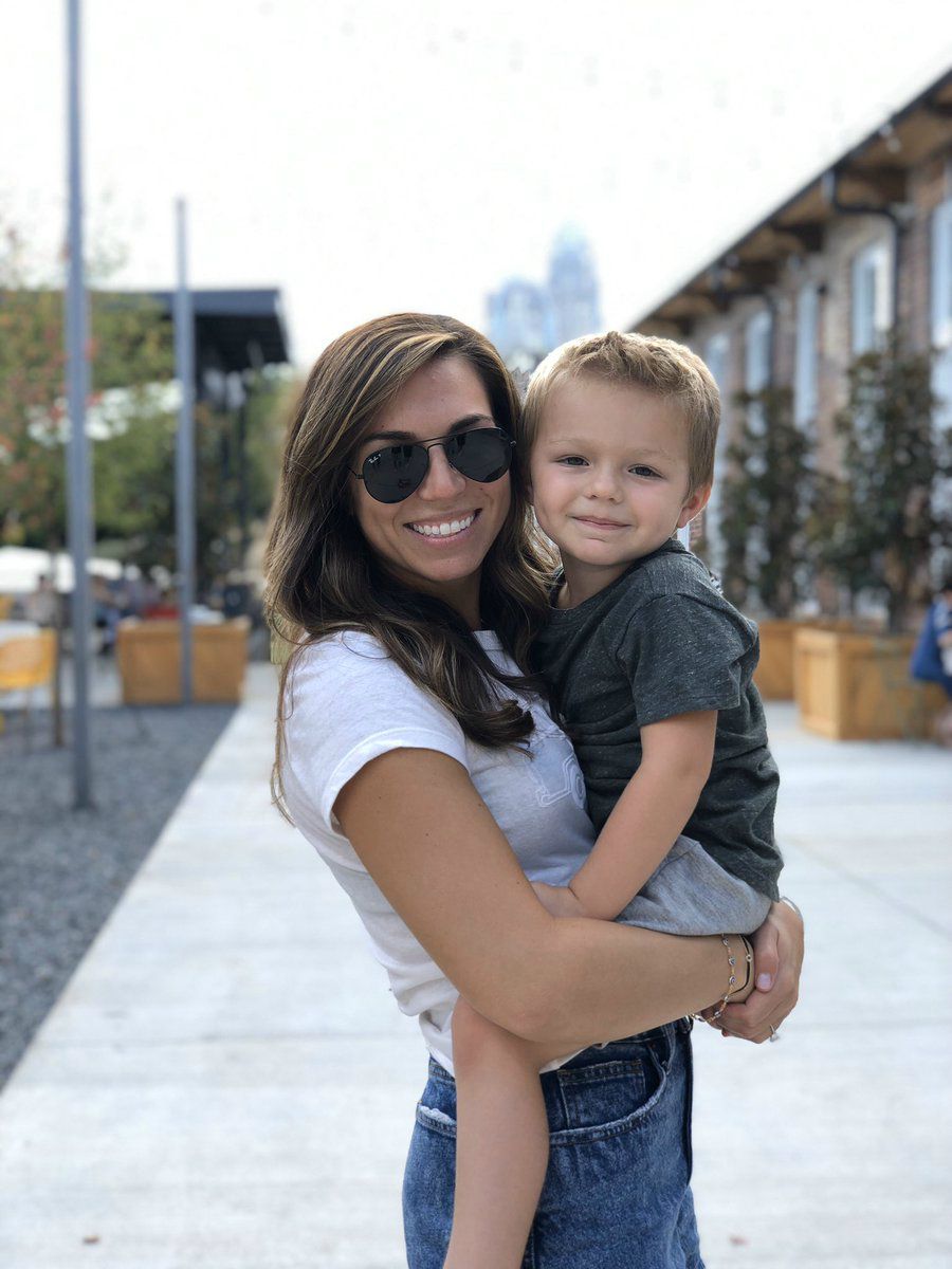 Caption: Samantha Sheets with her son Tanner Lee Kahne (Photo: Twitter). 
