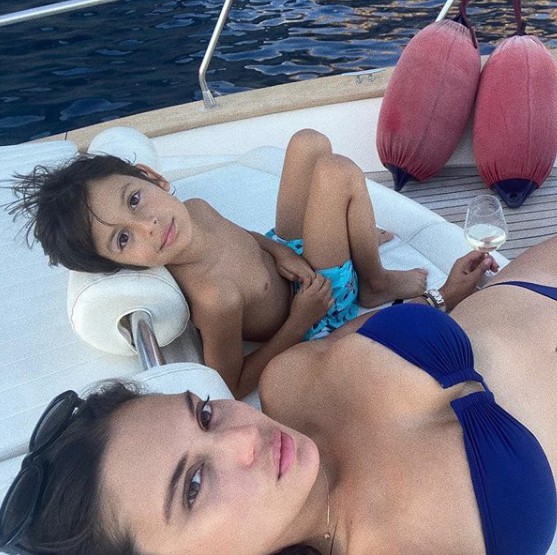 Rose Costa clicking selfie with her son William Luca Costa-Marsden