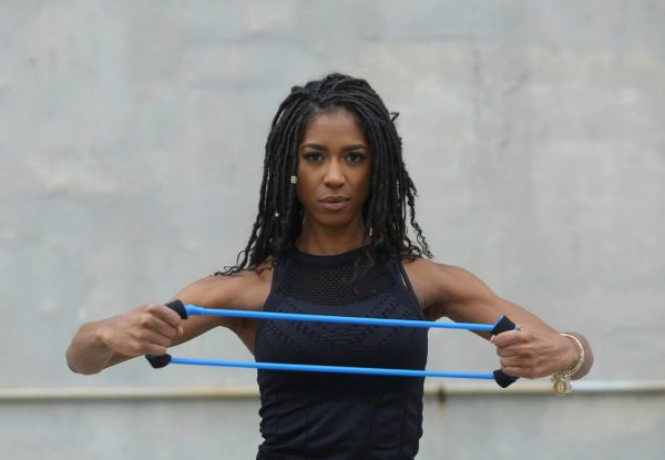 Averi Woodley doing exercise