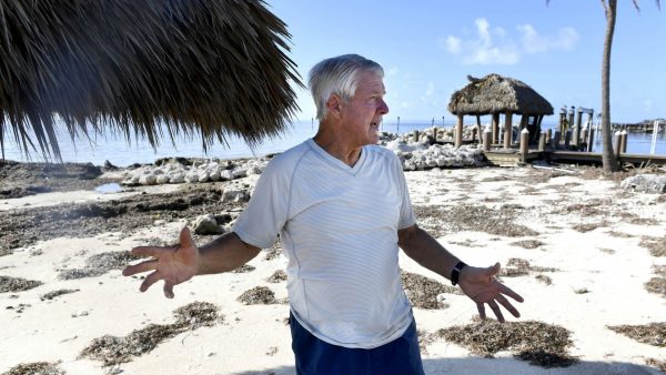 Rhonda Rookmaaker's husband Jimmy in backyard of his house