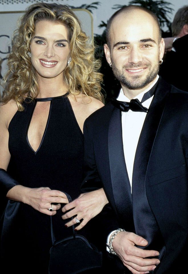 Brooke Shields with her first husband Andre Agassi