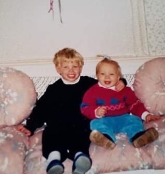 Rebecca-Jo Dunham with her siblings brother