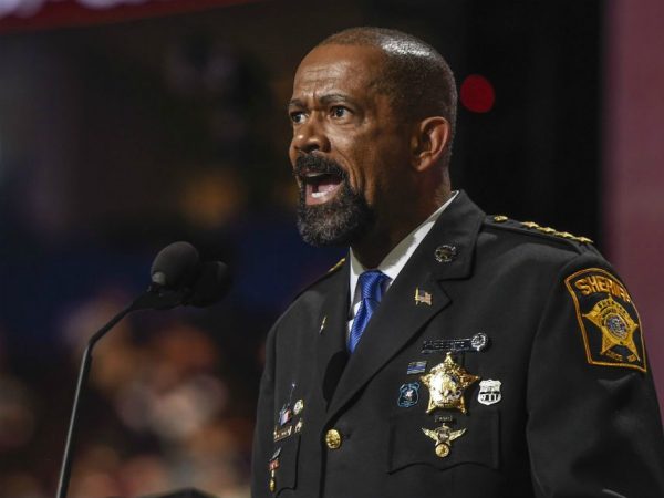 David Clarke giving speech