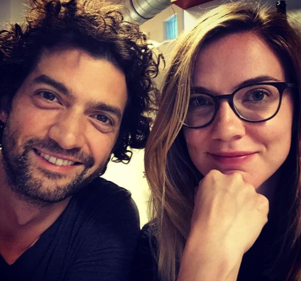 David Alpay with his friend & co-star Sara Canning