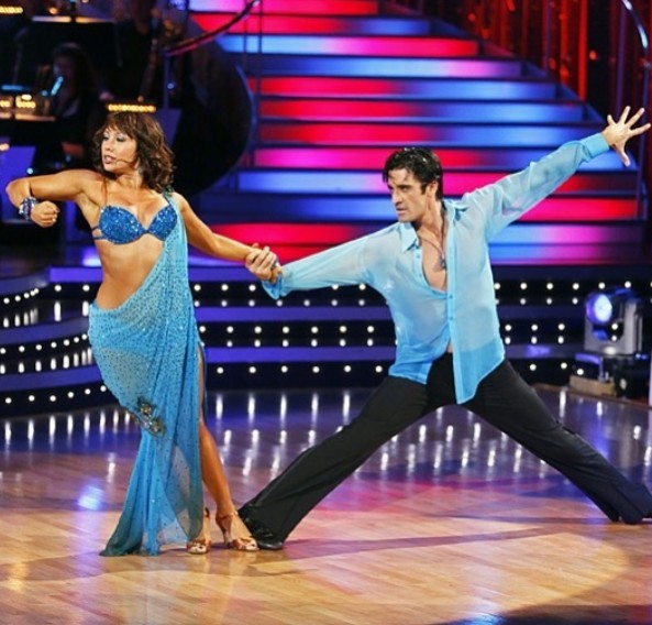 Gilles Marini dancing with his co-partner