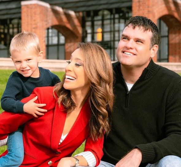 Stacia Naquin with her husband Williams and their son