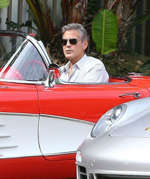 Adelia Clooney's brother driving the car