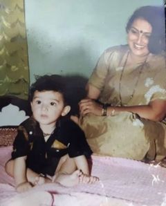 Baby Parth with his mom