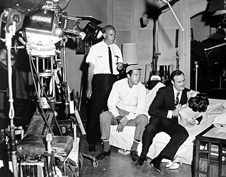 Dinah's dad George during the shooting of his movie