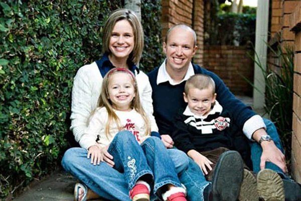 Jeremy With his wife and children.