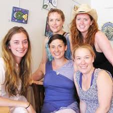 Fitzgerald with her friends and family