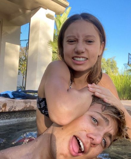 Nicolette with her brother