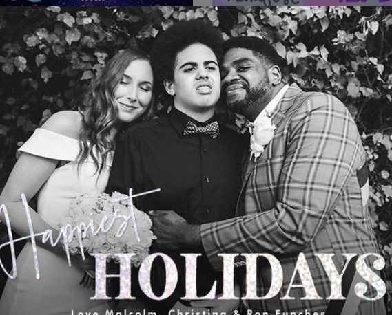 Ron Funches with his friends in the Holiday cover