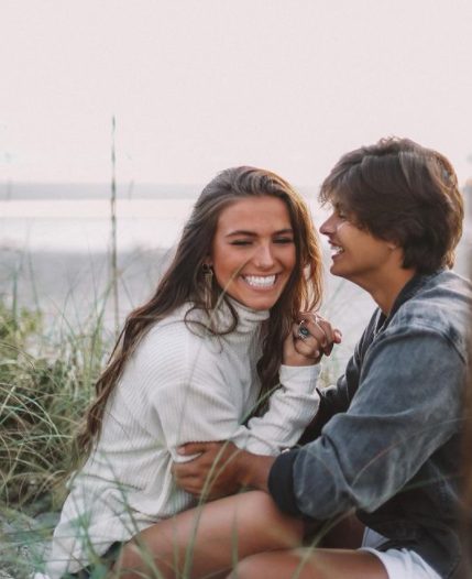 Jordan Beckham with her friend