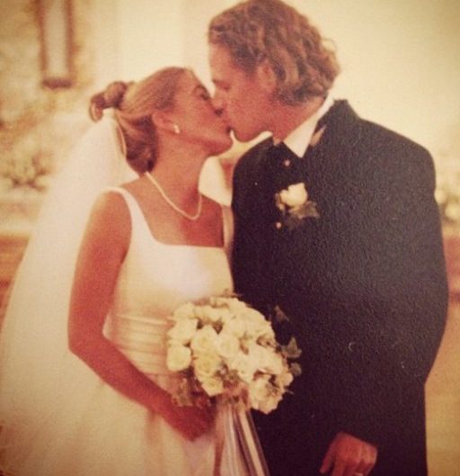 Jeff Devlin with his wife Christine Devlin in their wedding ceremony 