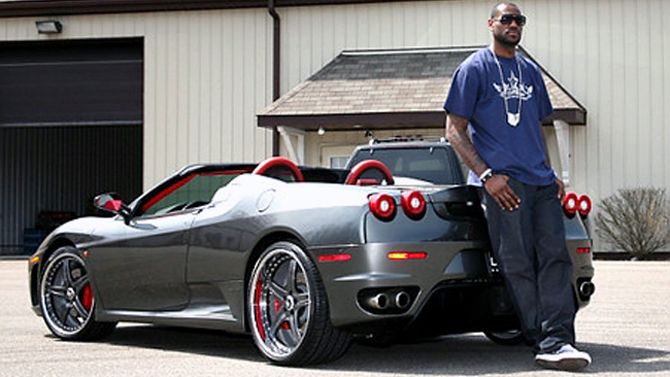James with his car