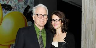 Caption: Steve Martin with his wife Anne Stringfield
