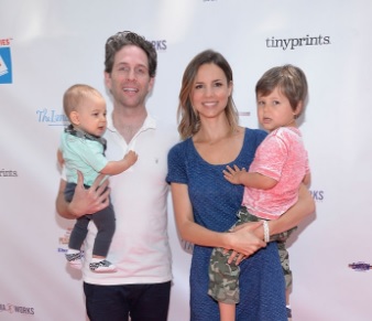Jill Latiano with her husband Glenn Howerton and sons
