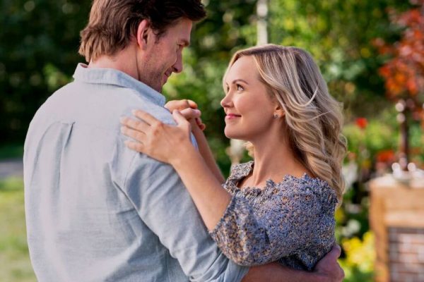 Caption: Emilie Ullerup with her husband Kyle Cassie