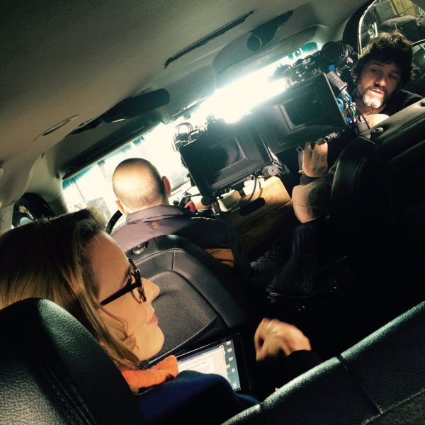 Wallis photoshoot inside the car