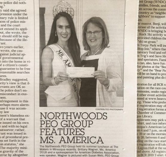Brittany Wagner photo in the newspaper