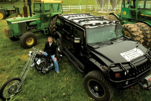 Matt Hughes with his bike