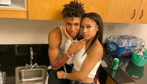 Caption: NLE Choppa with his lover Mariah Jones