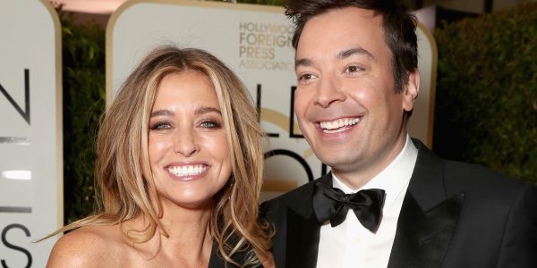 Caption: Nancy Juvonen with her husband Jimmy Fallon