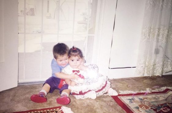 Suzy Antonyan childhood photo with her brothe