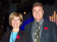 Caption: Sandie Rinaldo with her husband Michael Rinaldo