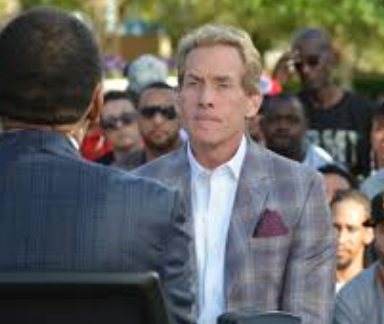 Skip Bayless talking with his friend