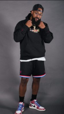 Marcus Jordan posing for a photo in photoshoot 
