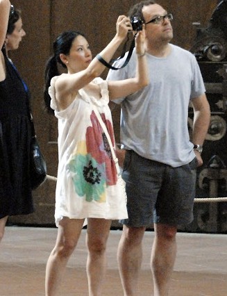 Lucy Liu with her ex-boyfriend, Noam Gottesman