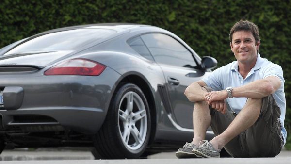 Yannick Bisson with the car