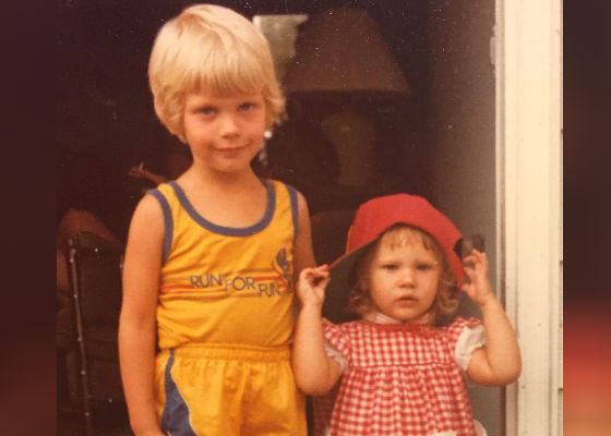 Katheryn Winnick's childhood photo with her brother 